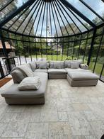 Lounge en Relax zetel Bankstel Taupe/zandkleur, Ophalen, Zo goed als nieuw, Stof