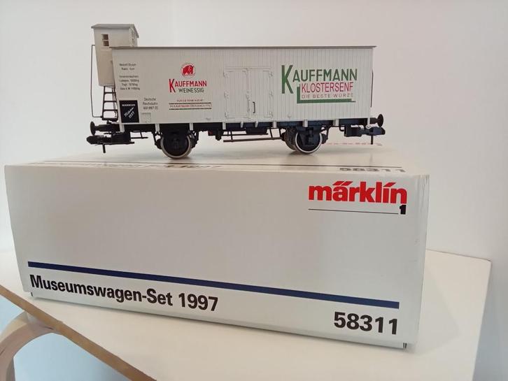 Märklin Spoor 1 Goederenwagon 58311 "Kauffmann" met OVP ., Hobby en Vrije tijd, Modeltreinen | Overige schalen, Zo goed als nieuw