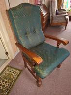 Zetel/Stoel met stoffen bekleding, Huis en Inrichting, Ophalen, Gebruikt, Eenpersoons, Hout