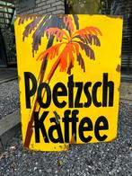 Poetzsch Koffie emaille bord, Verzamelen, Ophalen of Verzenden, Gebruikt, Reclamebord