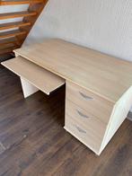 Bureau met 3 laden en toetsenbordbord, Huis en Inrichting, Bureaus, Ophalen, Gebruikt, Bureau