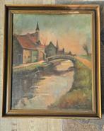 olieverf op doek 58 x 68cm, Antiek en Kunst, Ophalen of Verzenden