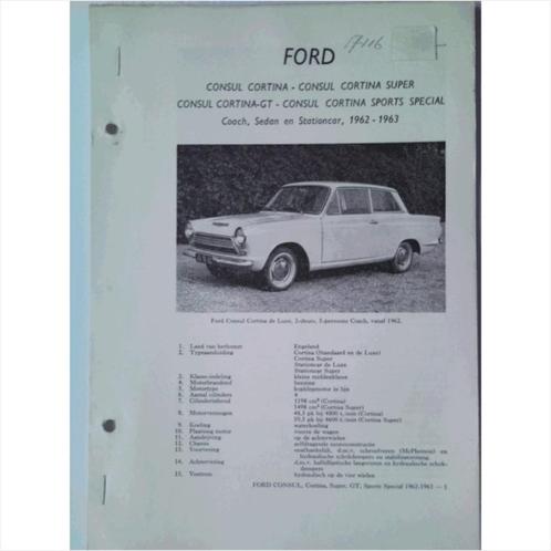 Ford Consul Cortina Vraagbaak losbladig 1962-1963 #2 Nederla, Boeken, Auto's | Boeken, Gelezen, Ford, Ophalen of Verzenden