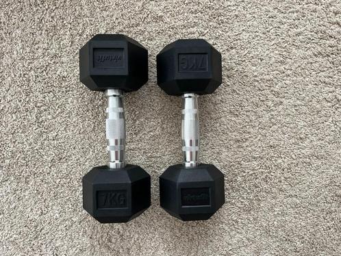 Set van 2 VirtuFit Hexa Dumbbells (halters) – 7 kg per stuk, Sport en Fitness, Fitnessmaterialen, Zo goed als nieuw, Halterset