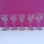 5 antieke borrelglaasjes., Antiek en Kunst, Ophalen of Verzenden