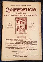 Conférencia: Journal de l'Université des Annales, nr.1/1920, Boeken, Tijdschriften en Kranten, Ophalen of Verzenden, Gelezen, Overige typen