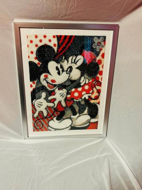 Cadre diamants painting Mickey et Minnie, Antiquités & Art, Art | Lithographies & Sérigraphies, Enlèvement ou Envoi