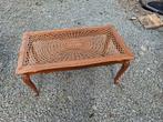 Houten rotan salontafel – glasplaat ontbreekt, Antiek en Kunst, Ophalen