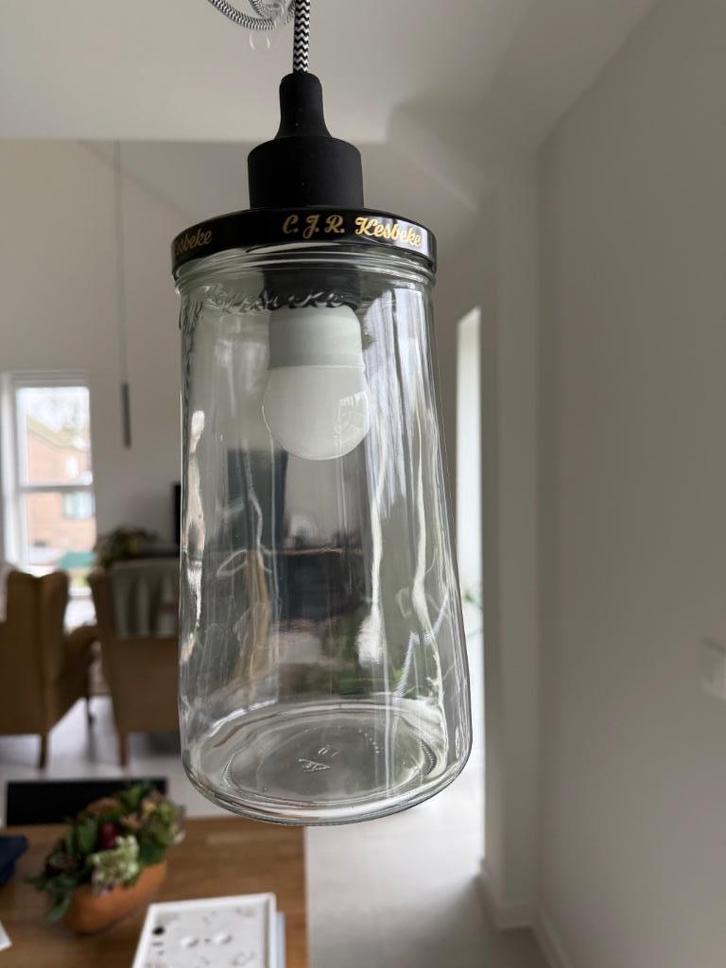 Hanglamp (2 stuks), Maison & Meubles, Lampes | Suspensions, Comme neuf, Moins de 50 cm, Verre, Enlèvement