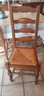 6 chaises chêne massif, Brun, Enlèvement, Osier ou Rotin, Classique, rustique