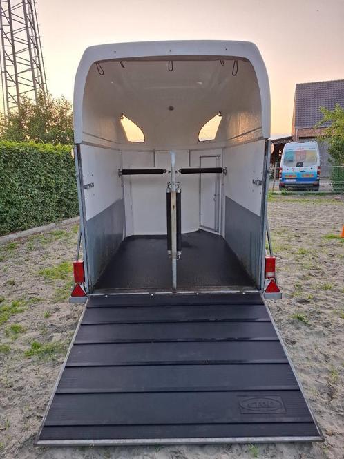 Paardentrailer, Dieren en Toebehoren, Paarden en Pony's | Trailers en Aanhangwagens, Gebruikt, 2-paards trailer, Hout, Ophalen