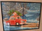 Diamond painting 30 x 40 ingekaderd thema kerstmis, Ophalen of Verzenden, Nieuw, Knutselwerk