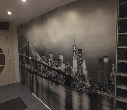 Wandfoto Brooklyn Bridge 368x254cm(incl lijm)- feature wall, Huis en Inrichting, Stoffering | Behang, Ophalen of Verzenden