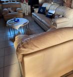 Salon en cuir + table basse, Maison & Meubles, Enlèvement, Comme neuf, Cuir