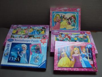 5 Disney princessen puzzels beschikbaar voor biedingen