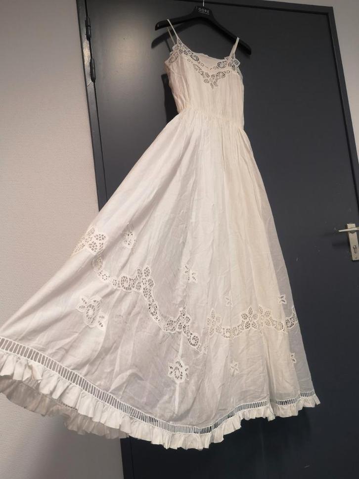 Mooi boho trouwkleding - S, Kleding | Dames, Trouwkleding en Trouwaccessoires, Zo goed als nieuw, Trouwjurk, Wit, Ophalen of Verzenden