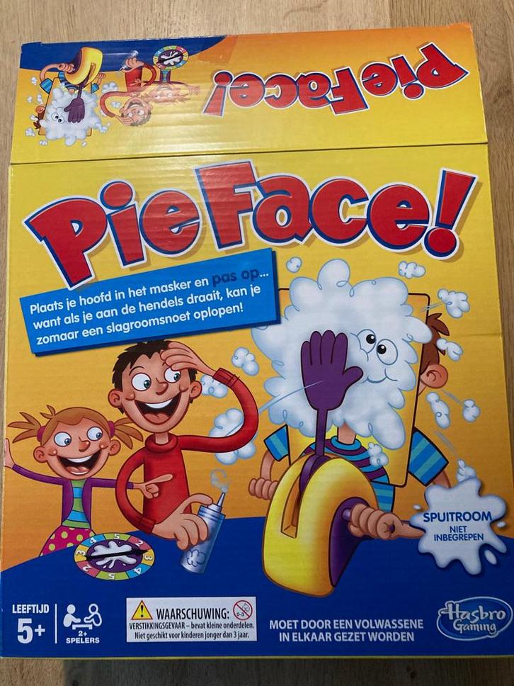 Pie Face Showdown, Hobby en Vrije tijd, Gezelschapsspellen | Bordspellen, Zo goed als nieuw, Een of twee spelers, Ophalen of Verzenden