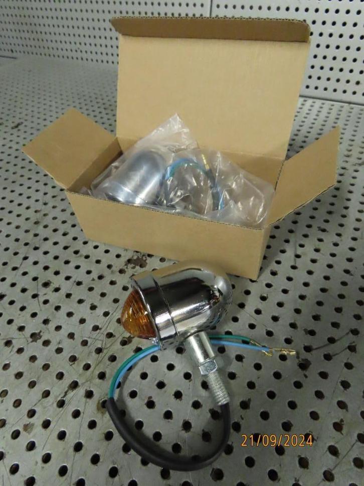 Knipperlichten Chrome Amber bullet lights nieuw universeel, Motoren, Tuning en Styling, Ophalen of Verzenden