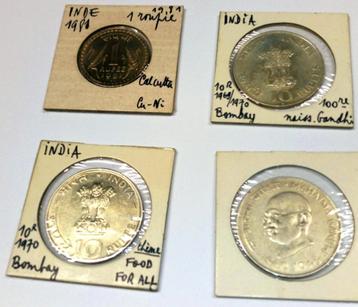 lot de 4 pieces - roupie - inde beschikbaar voor biedingen