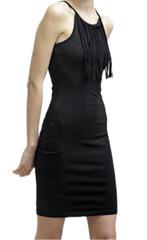 Tight black fringe dress (size S) NEW, Zwart, Nieuw, Ophalen of Verzenden, Maat 36 (S)