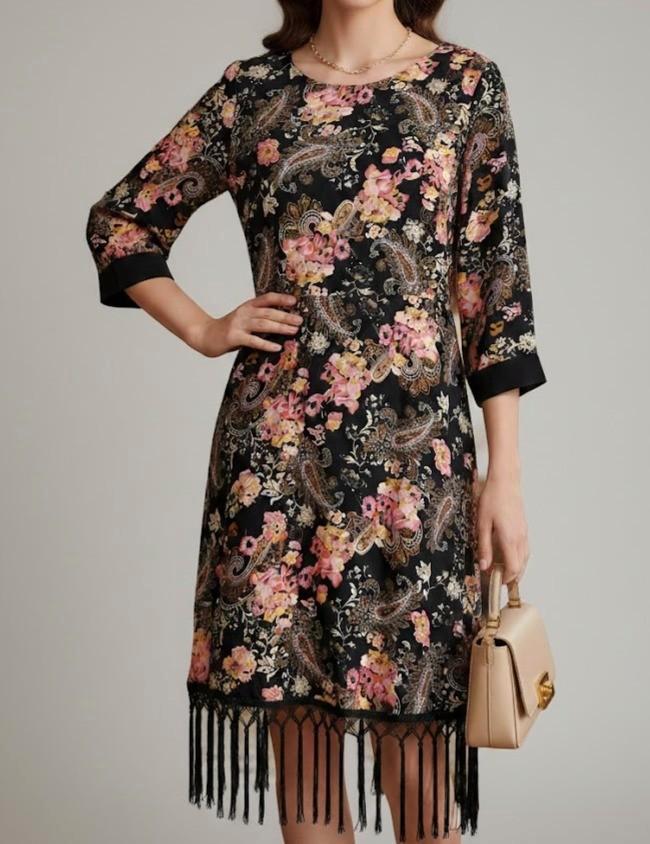 stijlvolle jurk met fringjes, Kleding | Dames, Jurken, Ophalen of Verzenden