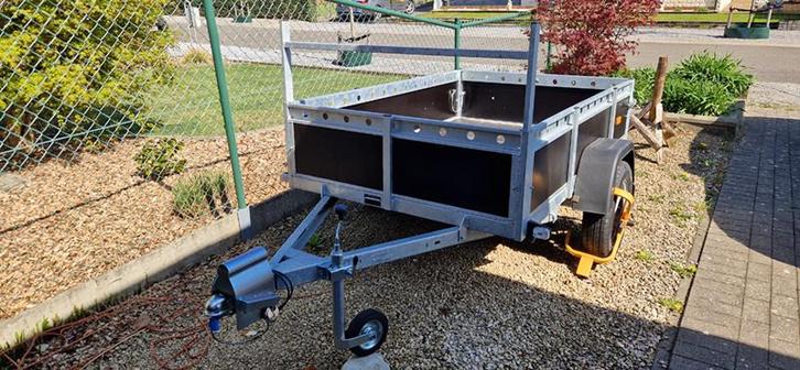 Enkelas <750 Kg aanhanger (200cm x130cm), Auto diversen, Aanhangers en Bagagewagens, Zo goed als nieuw, Ophalen