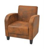 Bijzetzetel(tje) kleur Cognac in kunstsuede nieuw!, Huis en Inrichting, Ophalen, Zo goed als nieuw