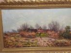 GROOT CHIC SCHILDERIJ MET GOUDEN KADER M.VAN DEN BEMPT, Ophalen