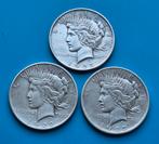 USA  3 x 1 Dollar  Peace  1922  Silver, Enlèvement ou Envoi, Amérique du Nord, Série, Argent