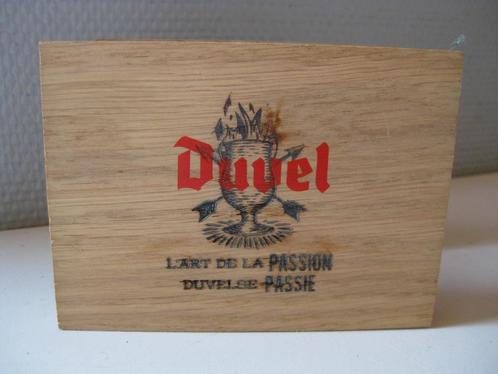 DUVEL - Porte sous-bock en bois., Collections, Marques de bière, Comme neuf, Sous-bock, Duvel, Enlèvement ou Envoi