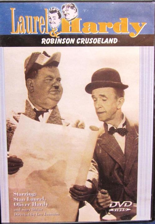 DVD KOMEDIE- LAUREL & HARDY- ROBINSON CRUSOELAND, Cd's en Dvd's, Dvd's | Komedie, Zo goed als nieuw, Actiekomedie, Alle leeftijden