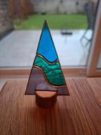 arbre de Noël sur bloc de bois, Enlèvement ou Envoi