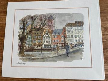 6 aquarelles de Gérard Meyer - paysages d'Alsace, Enlèvement