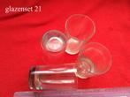 4 likeur alcohol glaasjes glazen glas vintage druppel, Ophalen of Verzenden, Zo goed als nieuw