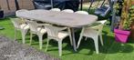 A vendre table et chaises de jardin, Tuin en Terras, Tuintafels, Plastic, Gebruikt, Ophalen