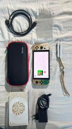 Nintendo Switch Oled Zelda Edition console + hoesje, Games en Spelcomputers, Spelcomputers | Nintendo Switch Lite, Ophalen of Verzenden