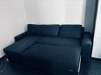 Gratis grijszwarte zetelbank - Ikea, Ophalen, Gebruikt, Tweepersoons, Grijs