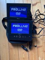DVD SPELER met 2x scherm voor in de auto (merk Proline), Ophalen, Gebruikt