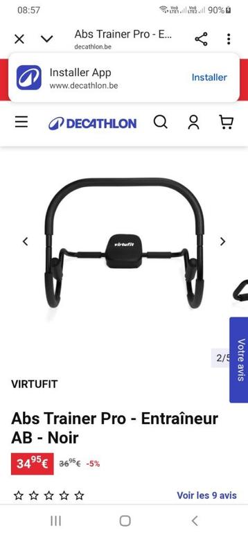 Appareil abdo virtufit décathlon, Enlèvement, Comme neuf, Abdominaux, Autres types