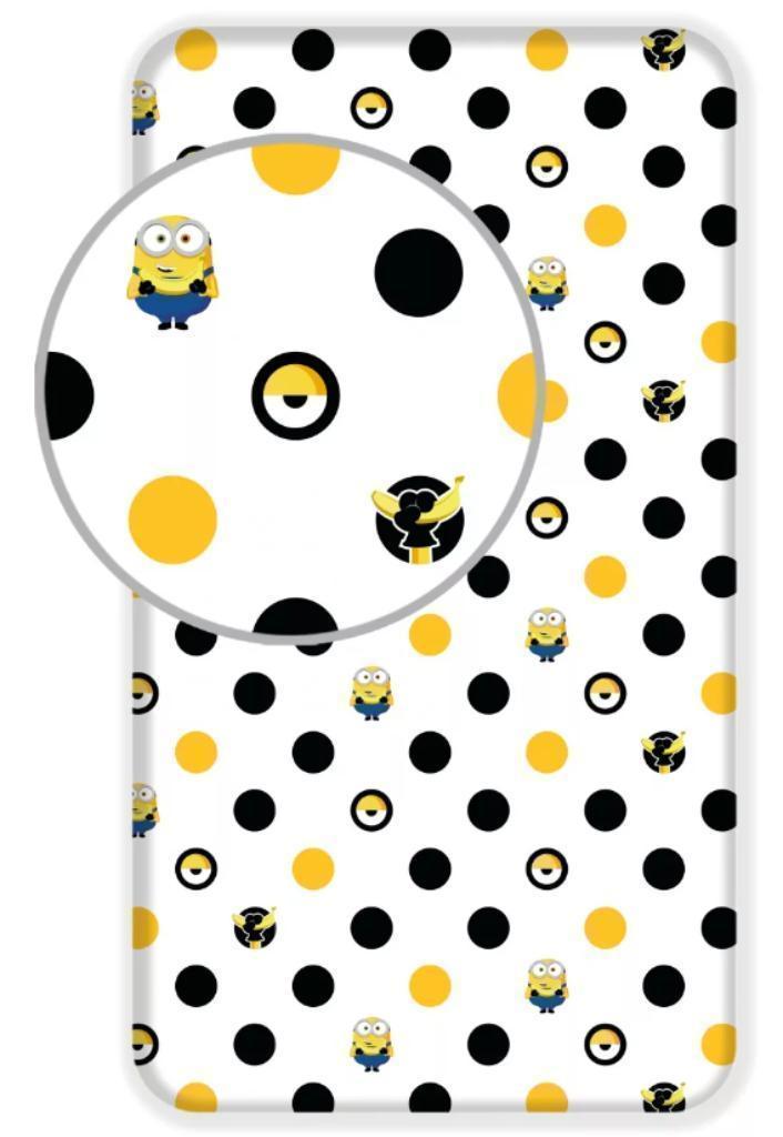Minions Hoeslaken 90x200 cm - Disney, Kinderen en Baby's, Kinderkamer | Beddengoed, Nieuw, Hoeslaken of Sloop, Wit, Jongetje, Ophalen of Verzenden