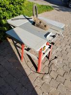 Tafelzaag in goede staat met langs en dwarsgeleider., Hobby en Vrije tijd, Knutselen, Ophalen, Zo goed als nieuw