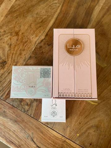 Nieuwe set parfum, bodycrème en zeep (Arabisch)