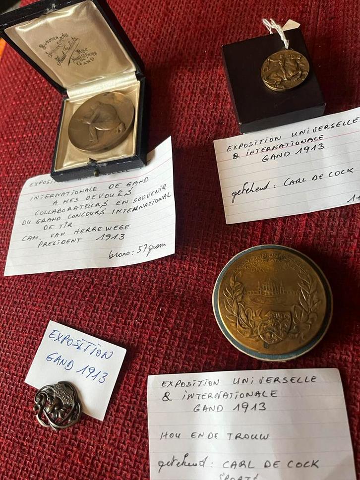 Medaille Wereldtentoonstelling Gent 1913, Timbres & Monnaies, Pièces & Médailles, Enlèvement