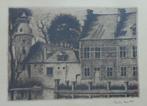 CARLO VAN HER / KASTEEL KARREVELD / ZW-W ETS / 26x34cm KADER, Antiek en Kunst, Kunst | Etsen en Gravures, Ophalen of Verzenden