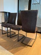 Eetkamer stoelen, Huis en Inrichting, Stoelen, Ophalen, Bruin, Leer, Zo goed als nieuw