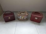 Vintage beauty cases 3 stuks, Handtassen en Accessoires, Beautycases, Ophalen