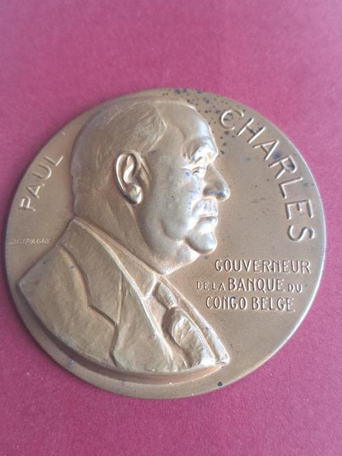 (1951) medaille Paul Charles door Arthur Dupagne brons, Postzegels en Munten, Penningen en Medailles, Brons, Verzenden