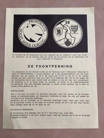 Frontpenning ijzerbedevaart 28 juni 1981 en F.D.C., Enlèvement ou Envoi, Autre, Autre, Avec timbre