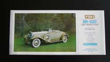 très grand autocollant ancien avec voiture ancienne, Enlèvement ou Envoi, Voiture ou Moto