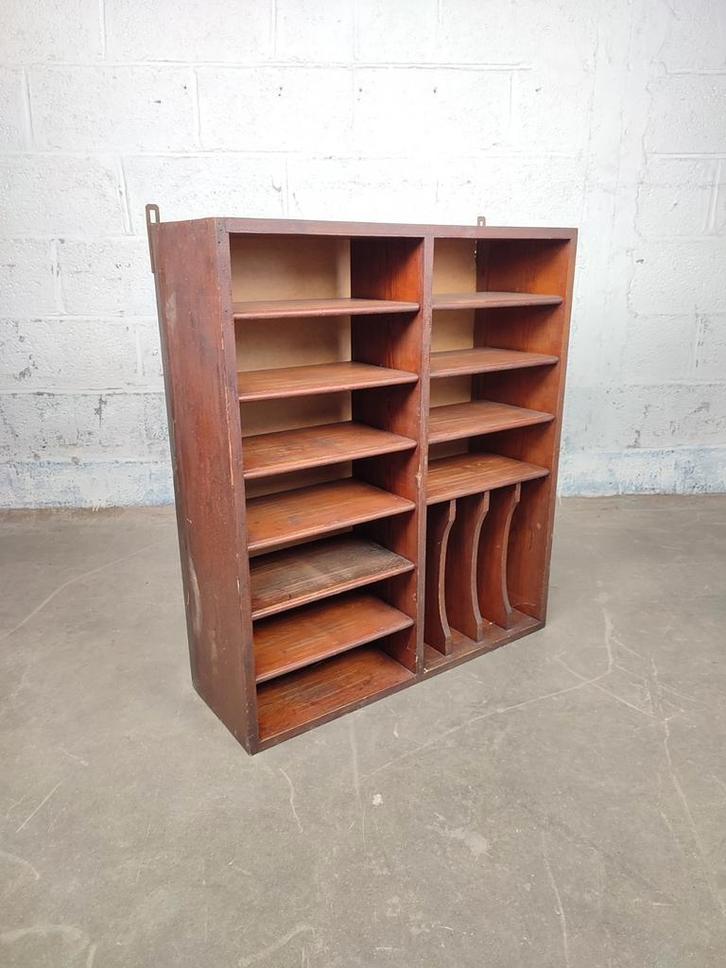 Massief houten archief kastje, Antiek en Kunst, Antiek | Kantoor en Zakelijk, Ophalen